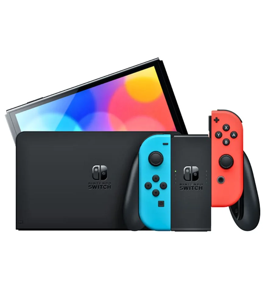 Nintendo Switch OLED With Blue And Red Joy-Con